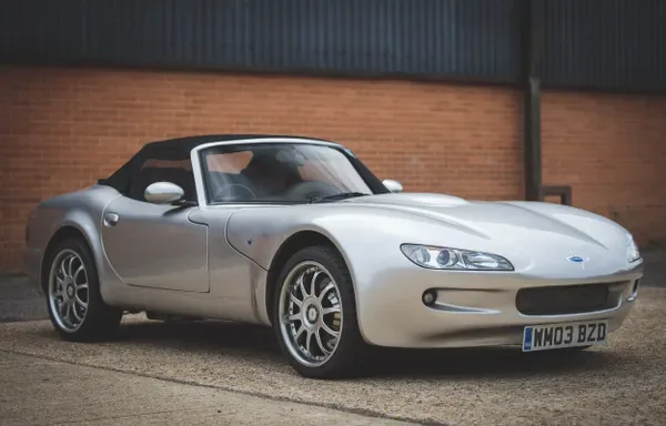 The Marcos Marcasite (TS250), an open-topped car built on the Mantaray chassis
